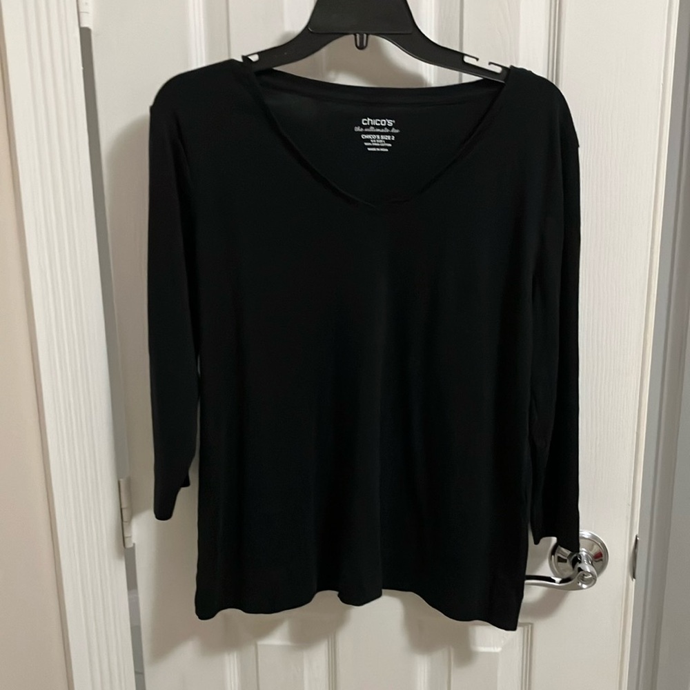 Chico’s Black Ultimate Tee. Size- 2 or L